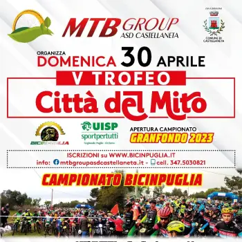 Bicinpuglia 2023, iniziano le Marathon e Medio Fondo. Si parte da Castellaneta